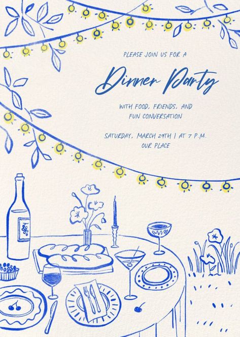 Under the Lights - Dinner Party Invitation | Send online instantly | RSVP tracking 23 Birthday Invitations, Invitation Card Design Party, Invitation Cards Ideas, Party Invite Ideas, Invitation Card Ideas, Birthday Party Invitation Card, Event Invitation Design, Bday Party Invitations, Party Invitation Design