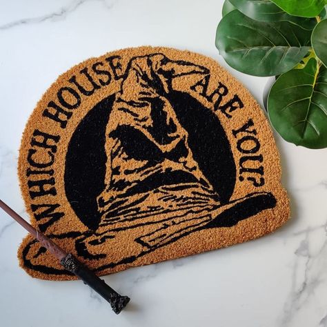 Harry Potter Tufting, Harry Potter Doormat, Harry Potter Rug, Harry Potter Door Mat, Harry Potter Sorting, Harry Potter Sorting Hat, Harry Potter Merch, Rug Tufting, Sorting Hat