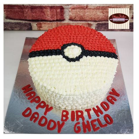 Pokemon Ball Birthday Cake, Pokemon Birthday Cake Easy, Pokemon Ball Cake, Pokemon Cakes, Pokémon Cake, Pokemon Birthday Cake, Pokémon Birthday, Ball Cake, Pokemon Cake