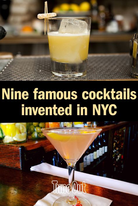 For famous cocktails like Martinis and Manhattans, head to these iconic NYC bars to sip on a piece of US history. New York Theme Party Food, New York Cocktails, Nyc Cocktails, Southern Cocktails, New York Theme Party, Southern Cocktail, New York Theme, Famous Cocktails, Party Food Themes