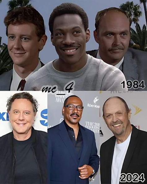 John Ashton, Eddie Murphy and Judge Reinhold back in 1984 and again on the last day of filming Beverly Hills Cop 4 (2024). 40 years apart Judge Reinhold, Back In 1984, John Ashton, Beverly Hills Cop, Gone Too Soon, Eddie Murphy, The Last Day, 40 Years, Beverly Hills