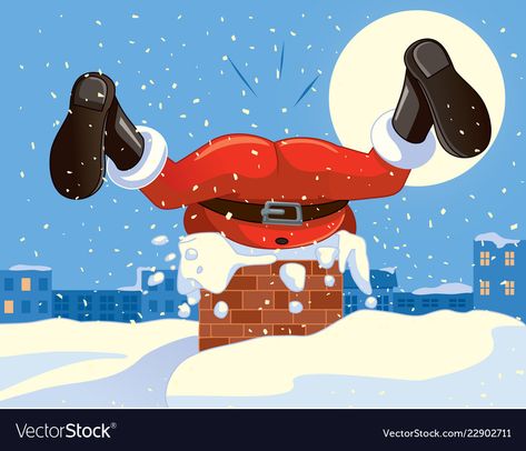 Chimney Drawing, Pop Art Vector, Christmas Picture Books, Santa Claus Pictures, Comic Pop Art, Gala Ideas, Funny Santa Claus, Santa Pictures, Funny Santa