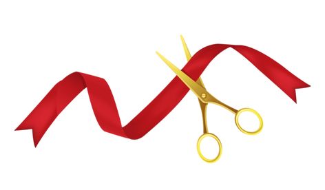 Cartoon Scissors, Scissors Drawing, Drawing Transparent, Grand Opening Ceremony, Painted Banner, Grand Open, Golden Ribbon, White Camera, Wedding Background Decoration