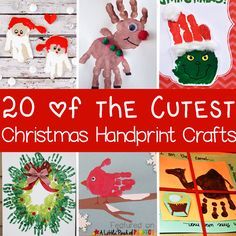 20 of the Cutest Christmas Handprint Crafts for Kids: The ideas include classic Christmas crafts like Santa, Rudolph, a Christmas tree, and The Grinch as well as nativity ideas, and winter animals. Each of these crafts can be turned into an adorable holiday decoration, gift tag, or homemade card Handprint Art Christmas, Handprint Crafts For Kids, Nativity Scene Crafts, Baby Christmas Crafts, Nativity Ideas, Christmas Handprint Crafts, Christmas Handprint, Handprint Gifts, Handprint Christmas