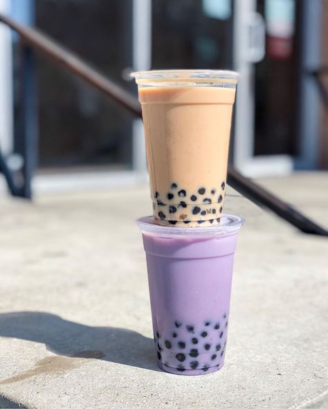 making taro milk tea boba tea at home Taro Milk Tea, Tea Recipe, Milk Tea, Milk, Tea, Purple