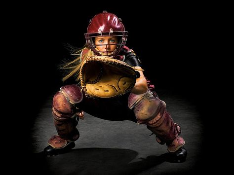 Softball Catcher by Blair Bunting, via Flickr Softball Catcher, Softball, Bunting, Baseball