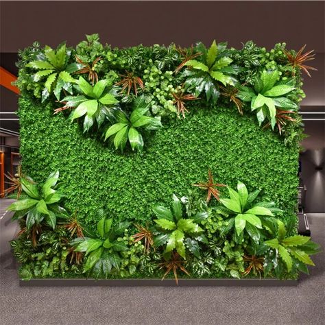 Artificial Wall Plants Decor, Artificial Plant Wall Outdoor, Fake Greenery Wall, Plant Backdrop, Plant Wall Panel, Plant Wall Diy, Green Wall Garden, Fake Flowers Decor, Artificial Grass Wall