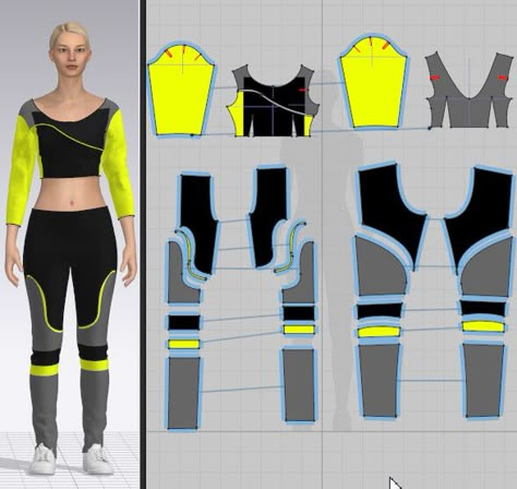 Clo 3d Fashion Design, Clo 3d Pattern, Clo3d Patterns, Sportswear Fashion Illustration, Clo 3d Fashion, Sports Wear Fashion Illustration, Digital Fashion Design, Sports Fashion Design, 3d Clothes