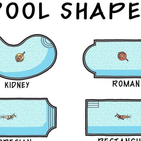 Swimming Pool Shapes, Freeform Pools, Metric Units, Pool Shapes, Interior And Exterior Design, Rectangular Pool, Swimming Pool Designs, Space Planning, E Books