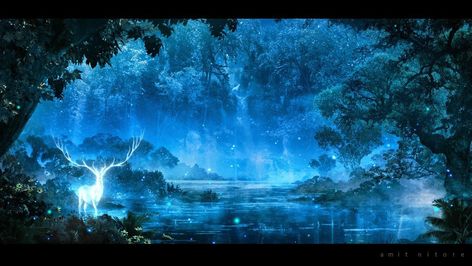 Digital Painting In Photoshop, Amazing Digital Art, Painting In Photoshop, Forest Mural, Arte 8 Bits, Fantasy Background, My Fantasy World, Mystical Forest, Forest Illustration