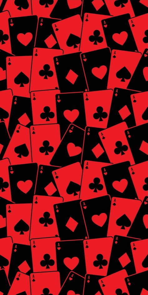 Red And Black Wallpaper, Ace Card, Suit Card, Playing Cards Art, Motif Art Deco, Boss Wallpaper, Simple Phone Wallpapers, Poker Cards, Red Wallpaper