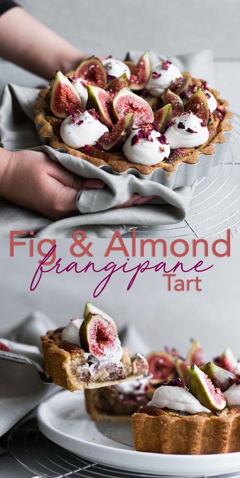 Vegan Fig Cake, Fig Dessert Recipes Vegan, Almond Tarts, Galette Des Rois Recipe, Almond Frangipane, Tart Vegan, Tarte Vegan, Fig Tart, Galette Frangipane