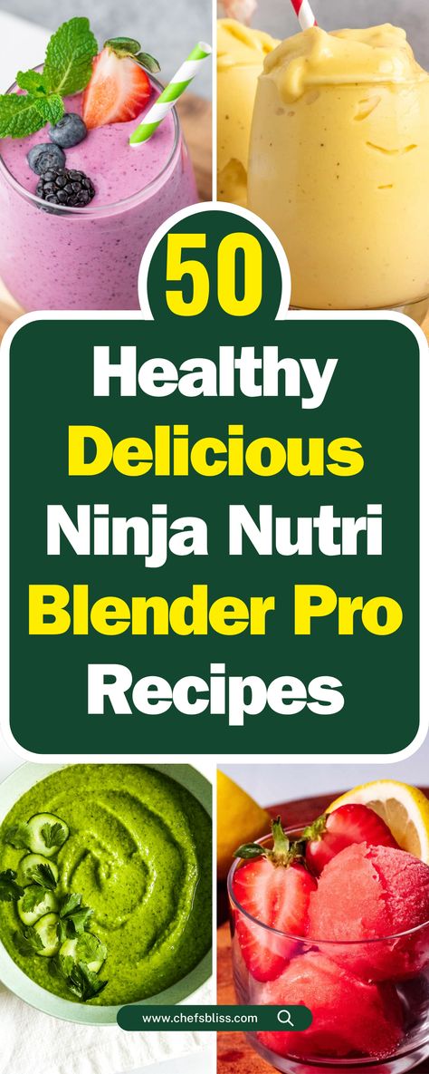 50+ Delicious Ninja Nutri Blender Pro Recipes for Healthy Living! Nutri Ninja Auto Iq Recipes, Things To Make In Ninja Blender, Ninja Nutri Pro Blender Recipes, Ninja Nutri Blender Recipes, Recipes For Ninja Blender, Ninja Blast Recipes, Ninja Food Processor Recipes, Nutri Ninja Smoothies, Ninja Blender Smoothies