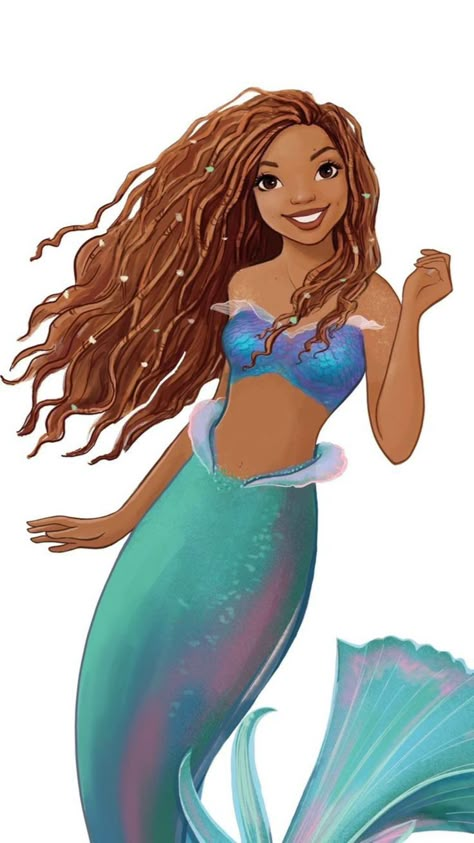 Ariel 2023 Art, Ariel Halle Bailey, Black Little Mermaid, Ariel Movie, Ariel 2023, Mermay 2023, Black Ariel, Ariel Black, Halle Bailey Little Mermaid