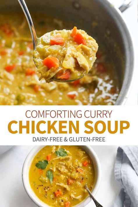 Instant Pot Keto Soup Recipes, Chicken Potato Curry Soup, Healthy Soup Instant Pot, Lentil And Chicken Soup, Instant Pot Chicken Soup Recipes, Lentil Chicken Soup, Homemade Chicken Rice, Chicken Soup Healthy, Curry Vegetable Soup