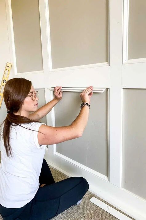 Board And Batten Accent Wall, Batten Accent Wall, Urbane Bronze, Detail Arsitektur, Wainscoting Styles, Batten Wall, Wall Paneling Diy, Colour Hallway, Board And Batten Wall