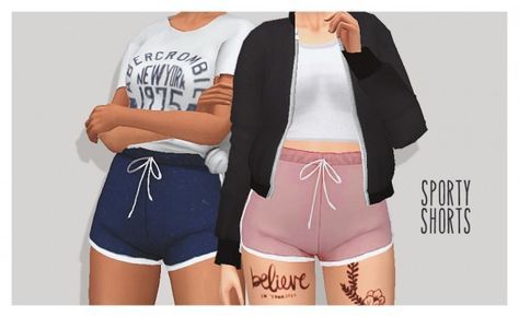 Sims 4 CC's - The Best: Athletic Shorts by JaneSimblrs Sims 4 Game Mods, Sims 4 Mm Cc, Sims 4 Cc Folder, Sims 4 Teen, Sims 4 Mm, Sporty Shorts, Sims Four, Sims4 Clothes, Sims 4 Update