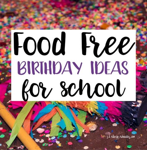 Birthday Treats For School Non Food, Classroom Bday Treats, School Birthday Craft Ideas, Food Free Birthday Treats For School, Non Food Party Favors For School, School Safe Birthday Treats, Party Favor Snacks, Nonfood Birthday For School, Non Food Treats For School Birthday