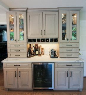 Bar Areas - Transitional - Home Bar - Boston - by Platt Builders | Houzz Kitchen Cabinets Bar Area, Coastal Dry Bar, Simple Wet Bar Ideas Basement, Wet Bar In Living Room, Dry Bar Wall Ideas, Built In Bar Dining Room, Closet Bar Ideas, Built In Dry Bar, Bar Area In Kitchen