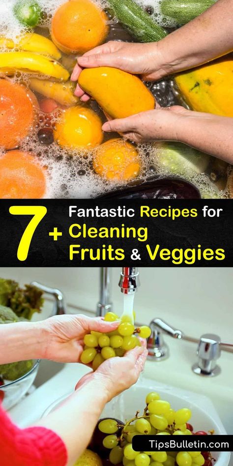 Cleaning Fruit And Vegetables, How To Clean Produce Naturally, Washing Fruit With Vinegar Baking Soda, How To Wash Lemons, How To Clean Fruits And Vegetables Baking Soda, Diy Fruit And Vegetable Wash, Washing Fruit With Baking Soda, Cleaning Fruits And Vegetables, How To Clean Vegetables