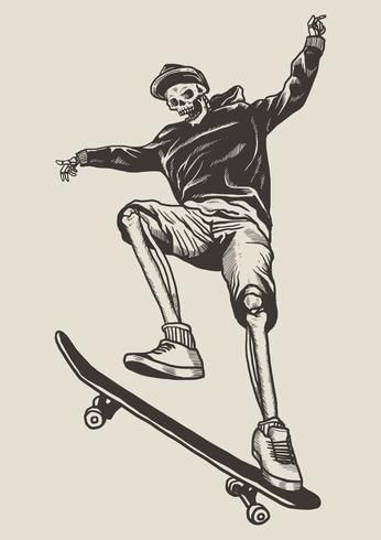 Skateboard Tattoo, Skate Tattoo, Skeleton Artwork, Skateboard Art Design, Skeleton Drawings, Skate And Destroy, Skeleton Illustration, Roller Skaters, Skate Art