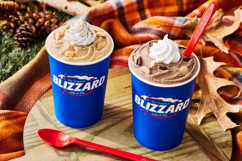 Dairy Queen Is Giving Out Free Blizzards for 2 Weeks in Honor of Their Fall Menu Dairy Queen Blizzard, French Silk Pie, Silk Pie, Caramel Truffle, Oreo Fudge, Fall Menu, Strawberry Topping, Dairy Queen, Fudge Brownies