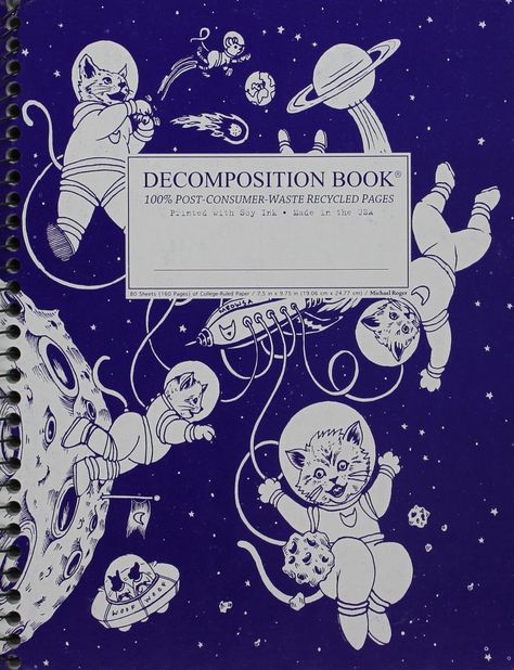 Have fun in space, brave ~cat~stronauts.Promising review: "I am currently the coolest kid in my grad school, solely because of this notebook. The real adults at the library are, however, somewhat less impressed." —Dani DawidowiczPrice: $5.60 Decomposition Book, Decomposition Notebook, Cute Notebooks For School, Space Mouse, Recycled Notebook, Book Cover Template, Notebook Cover Design, Cute Notebooks, Cool Notebooks