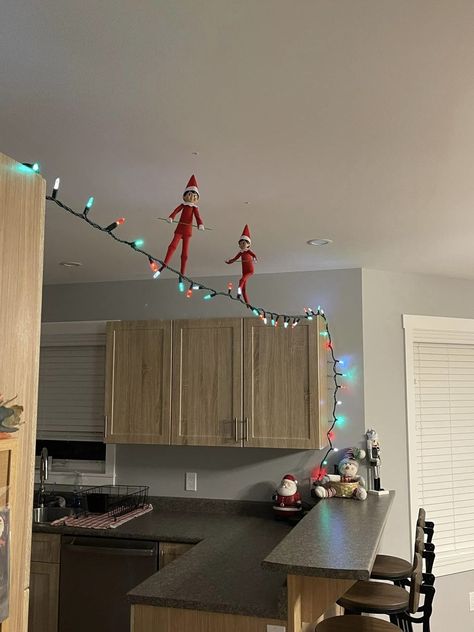 Cheeky Elf Ideas 2023 Elf 2024 Ideas, Elf In Bedroom, Elf Duo Ideas, Elf Landing Ideas, Cheeky Elf On The Shelf, Elf On The Shelf Ideas Entrance, Elf On Shelf Entrance Ideas, Elf On The Shelf Up High Ideas, Elf On A Shelf Entrance Ideas