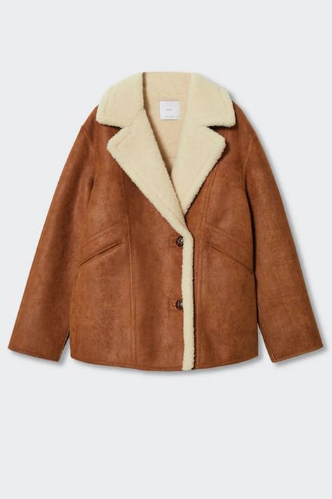 19 Stylish & Cosy Shearling Coats | SheerLuxe Shearling Coat Outfit, Duffel Coat, Shearling Jacket Women, Outerwear Trends, Wardrobe Wishlist, Short Design, Peak Lapel, Shearling Coat, Coat Outfits