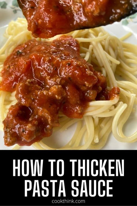 How To Thicken Pasta Sauce - CookThink Cheesy Pasta Sauce, Coney Sauce, Canned Spaghetti Sauce, Instant Mashed Potatoes, Spaghetti Meat Sauce, Pasta Sauce Homemade, Sunday Sauce, How To Thicken Sauce, Fresh Tomato Sauce