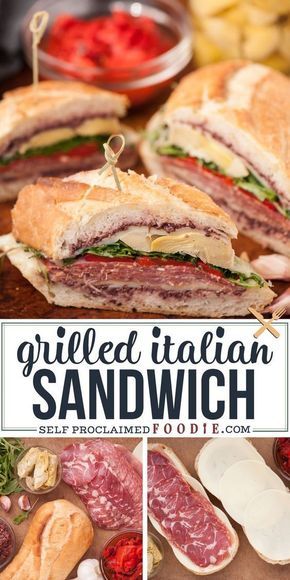 Marinated Veggies, Sandwich Italian, Italian Sandwich Recipes, Resep Sandwich, Best Sandwich Recipes, Monte Cristo Sandwich, Italian Sandwich, Cold Sandwiches, Gourmet Sandwiches