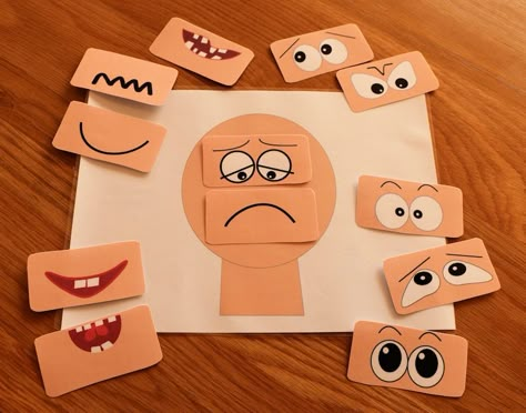 Make a face - Item 78 - Elsa Support Emotions Game, Emotions Preschool, Vocabulary Flash Cards, Emotions Activities, Emotion Faces, Kindergarten Lesson Plans, Kindergarten Lessons, Different Emotions, Montessori Activities