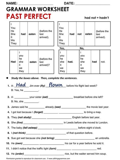 Past Tense Worksheet, Materi Bahasa Inggris, English Grammar Tenses, English Grammar Exercises, Grammar Quiz, English Teaching Materials, Perfect Tense, Grammar Exercises, English Worksheet