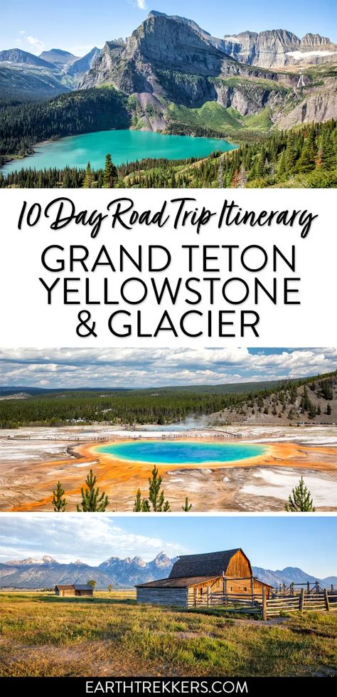 Trips Out West Itinerary, Yellowstone To Glacier Road Trips, Where To Stay Near Yellowstone, Best Out West Road Trip, National Park Road Trips, Montana Trip, Yellowstone National Park Vacation, Yellowstone Vacation, Waterton Lakes National Park