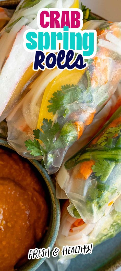 Crab Spring Rolls - Sweet CS Designs. Cabbage Spring Rolls, Crab Spring Rolls, Crab Rice, Paper Sushi, Rice Wrappers, Rice Paper Recipes, Canned Crab Meat, Rice Paper Wrappers, Sushi Bake