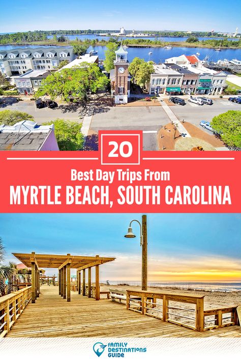 Want ideas for a day trip from Myrtle Beach, SC? We’re FamilyDestinationsGuide, and we’re here to help: From exciting activities to scenic places to visit, discover the BEST day trips from Myrtle Beach - so you get memories that last a lifetime! #myrtlebeach #myrtlebeachtrip #daytripsfrommyrtlebeach #myrtlebeachdaytrips #myrtlebeachvacation Best Places To Stay In Myrtle Beach, Myrtle Beach In November, Day Trips From Myrtle Beach, Myrtle Beach Things To Do, Myrtle Beach Shelling, Shelling In Myrtle Beach, Myrtle Beach Trip, Broadway At The Beach, Scenic Places