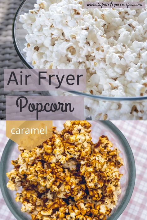 Air Fryer Popcorn Air Fryer Popcorn, Sweet Popcorn, Cooks Air Fryer, Soup Maker, Air Popped Popcorn, Popcorn Recipe, Airfryer Recipes, Fry Recipes, Butter Popcorn