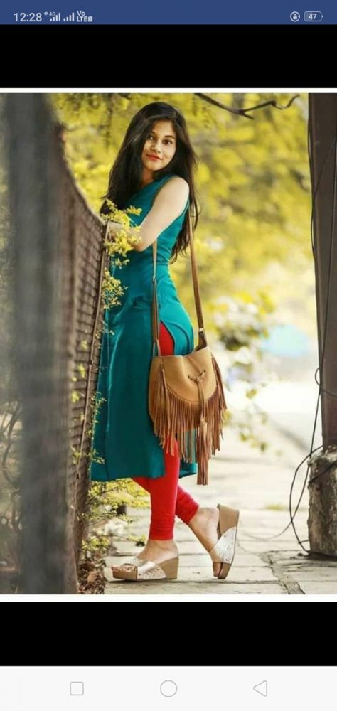 Quotes and Whatsapp Status videos in Hindi, Gujarati, Marathi Ways To Wear A Dress, Red Embroidered Dress, Dress Over Jeans, Dress Over Pants, Photoshop Presets, Simple Kurta Designs, Looks Country, Salwar Designs, Long Kurti Designs