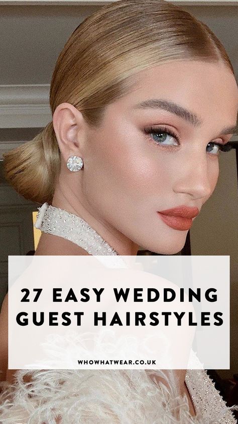 Wedding season is underway, but we've got your outfit covered from all angles, including your wedding hair. See the best (and easiest) wedding-guest hairstyles here. Hairdo For Wedding Guest, Wedding Guest Hair Up, Wedding Guest Hair And Makeup, Hair Dos For Wedding, Wedding Guest Updo, Easy Wedding Guest Hairstyles, Holiday Party Hair, Wedding Guess, Event Hairstyles