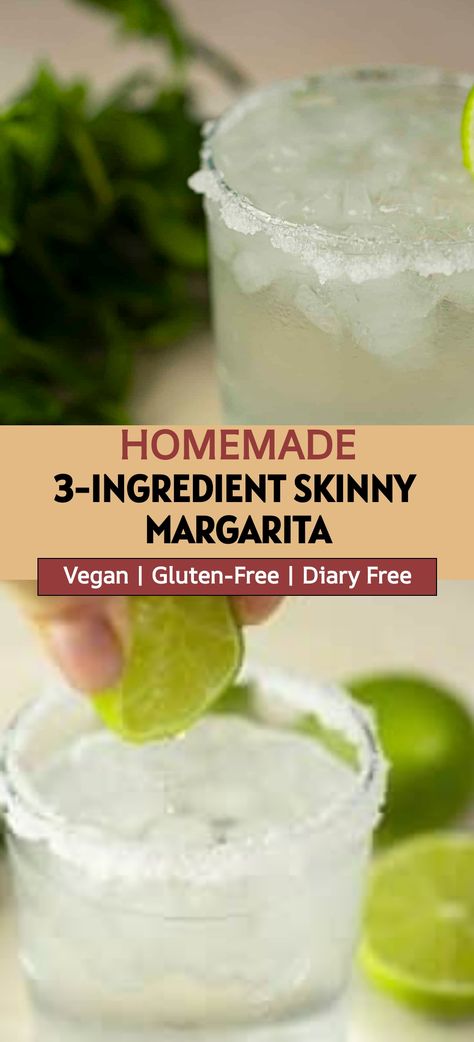 Looking for a yummy drink that's light on calories? Try this simple skinny margarita recipe! It's full of fresh flavors and you won't even miss the extra calories. Once you try this skinny margarita, you'll never want to go back to using a margarita mix again! Clean Margarita Recipe, Minute Maid Margarita Recipe, Easy Margarita Recipes Pitcher, Margarita Mix Homemade, Organic Margarita Recipe, Low Calorie Margarita, Healthy Margarita Recipe, Margarita Machine Recipes, Simple Margarita Recipe