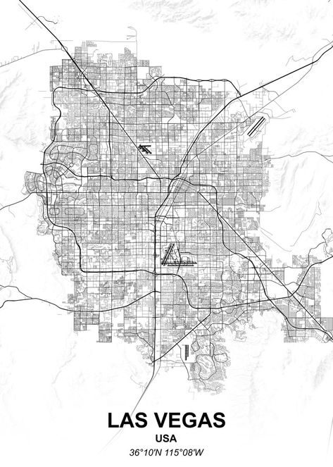 Las Vegas city map Urban Diagram, City Map Drawing, Alice Kellen, Las Vegas Map, Map Ideas, Gate Wall Design, Urban Analysis, City Plan, Las Vegas City