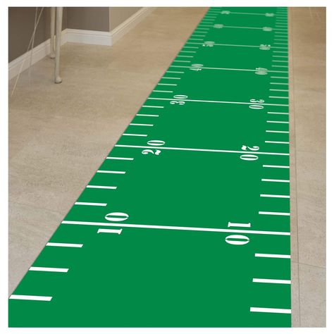 10ft. Football Entryway Floor Runner | Michaels Football Banquet, Football Party Supplies, Fabric Runner, Entryway Flooring, Football Theme Party, Football Birthday Party, Football Decorations, Football Themes, Floor Runners