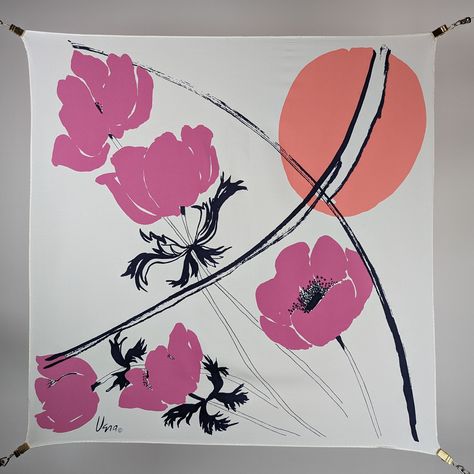 Vintage Scarf by Vera Neumann, Polyester, Made in Japan, Poppies, Pink, Coral, 20.5 x 21.5 Inches by VeraNeumannInc on Etsy Georgetown Tx, Vera Neumann, Authentic Design, Pink Coral, Vintage Scarf, Mode Vintage, Head Wraps, Timeless Pieces, Made In Japan