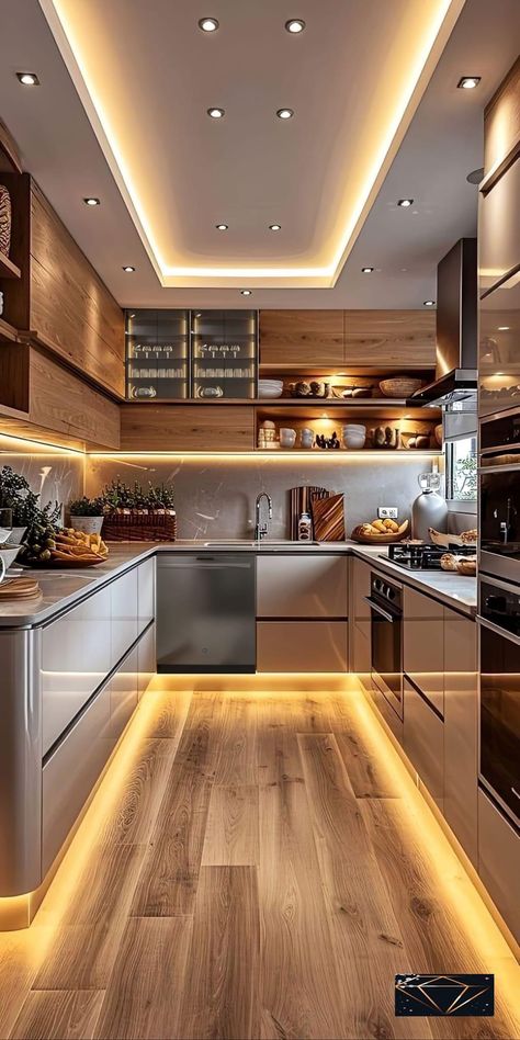 Latest Kitchen Designs, Desain Pantry, Interior Design Your Home, Kitchen Interior Design Decor, Kitchen Interior Design Modern, Kitchen Design Plans, House Design Kitchen, Luxury Kitchen Design, Kitchen Design Decor