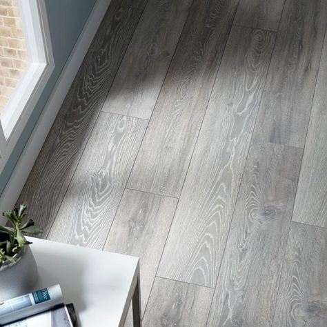 Gray Oak Floor, Kitchen Flooring Ideas, Best Flooring For Kitchen, Oak Laminate Flooring, Wood Floors Wide Plank, Oak Laminate, Engineered Flooring, Solid Wood Flooring, Grey Flooring