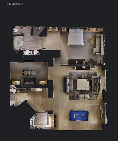 Las Vegas Matterport, Nobu Hotel, Hotel Suite, Las Vegas Hotels, Hotel Suites, In 3d, Floor Plan, Sake, Las Vegas