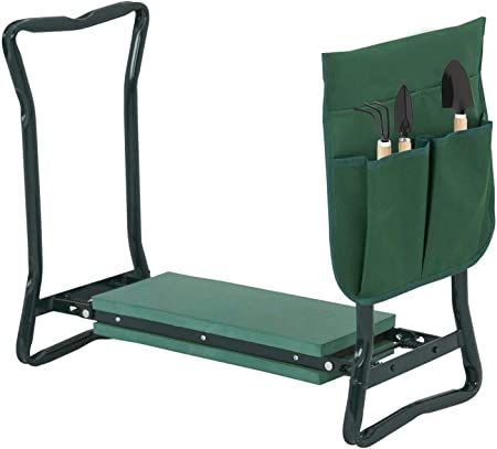 Smartxchoices Folding Garden Kneeler Seat Garden Bench Stool with Handles, Multi-use Pouch, Heavy Duty Yard Gardening Chair with Soft Kneeling Pad,Green Step Stool Diy, Kneeling Stool, Garden Bench Seating, Tools Bag, Foldable Stool, Diy Stool, Garden Kneeler, Portable Garden, Kneeling Pad