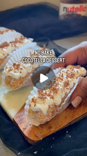 Finger Lady Dessert, No Bake Lady Finger Desserts, What To Do With Lady Fingers, Finger Biscuit Dessert, Lady Finger Desserts Simple, Desserts With Nutella Easy, Lady Fingers Recipe Desserts, Lady Finger Desserts, Ladyfingers Dessert