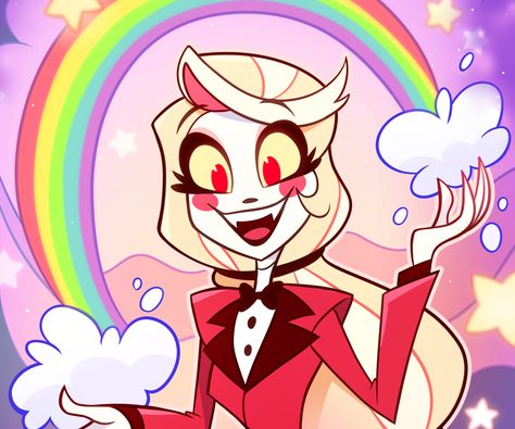 I Love You Drawings, Hazbin Hotel Charlie, Vivziepop Hazbin Hotel, Morning Star, Hotel Art, Cool Cartoons, Hazbin Hotel, Animation Series, A Rainbow