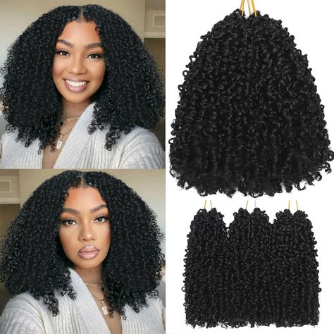 PRICES MAY VARY. 1.【 8 Inch Yanky Twist Crochet Hair Crochet Hair】Elevate your style with our stunning Boho Curls Crochet Braids Hair! Our latest innovation, the Pre-looped Boho Curls Crochet Braids, features beautiful curls at the ends for a natural and captivating look. Typically, 7-10 packs are enough for a full head. Choose from a variety of colors to match your personal style! 2.【Premium Quality, Zero Shedding】Crafted from high-quality synthetic fiber, our Crochet Hair is 100% handmade with Latest Crochet Hairstyles, Yanky Twists Crochet Hairstyles, Yanky Twists Crochet Hair, Boho Braids Natural Hair, Yanky Twist, Boho Curls, Crochet Curls, Curly Crochet Braids, Crochet Braids Hair